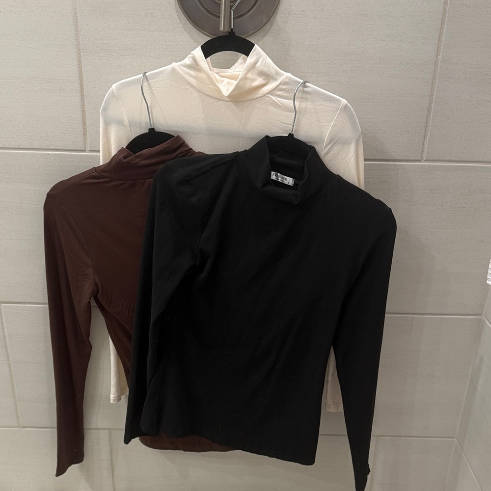 3 pack - Women’s Mock Neck Long Sleeve Top